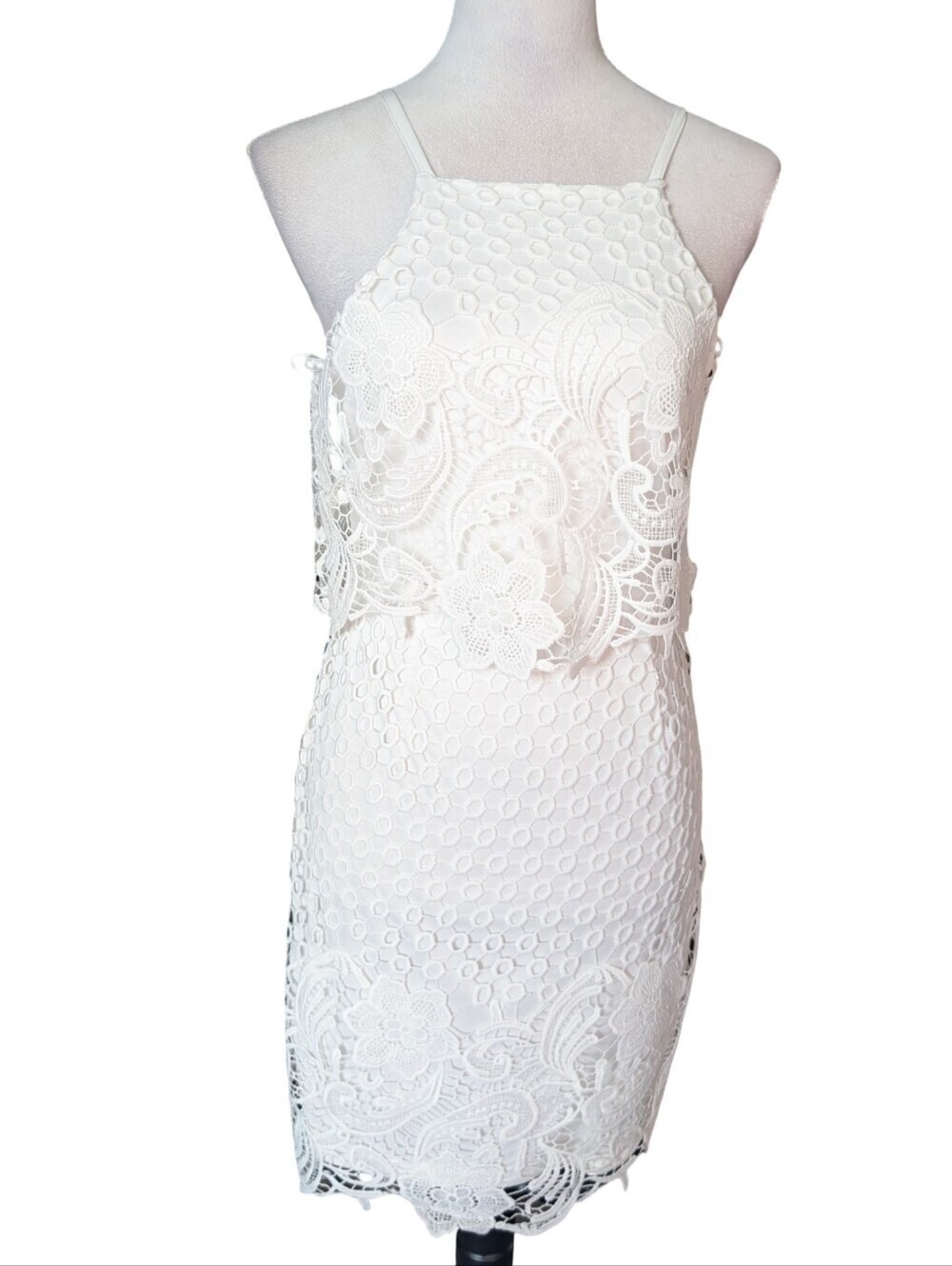 Revolve BB Dakota Bryn White Lace Dress size Small NWT